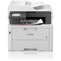 Brother MFC-L3760CDW A4 Wireless All-In-One Colour Laser Printer, White Brother MFC-L3760CDW A4 Wireless All-In-One Colour Laser Printer, White