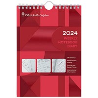 Collins Weekly Notebook 2024 Diary, A5