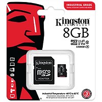 Kingston Industrial MicroSD Memory Card with SD Adapter, 16GB