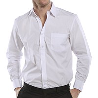 Beeswift Classic Shirt, Long Sleeve, White, 18.5