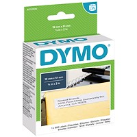 Dymo 11355 LabelWriter Thermal Labels, Black on White, 19x51mm, 500 Labels Per Roll