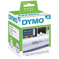 Dymo 99012 LabelWriter Large Thermal Address Labels, Black on White, 36mmx89mm, 520 Labels Per Roll