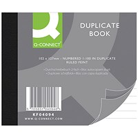 Q-Connect Duplicate Book, Ruled, 100 Sets, 102x127mm