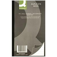 Q-Connect Duplicate Book, Ruled, 100 Sets, 210x127mm