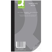 Q-Connect Triplicate Book, Ruled, 100 Sets, 210x127mm