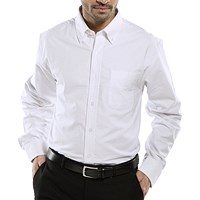 Beeswift Oxford Shirt, Long Sleeve, White, 16