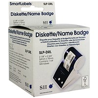 Seiko SLP-DRL Address Labels, Black on White, 54x70mm, 320 Labels Per Roll