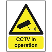 Warning Sign CCTV In Operation, A5, PVC Warning Sign CCTV In Operation, A5, PVC