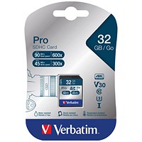 Verbatim Pro SDHC Memory Card, 32GB