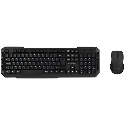 Q-Connect Keyboard and Mouse Set, Wireless, Black