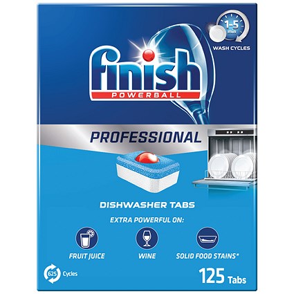 Finish Powerball Professional Dishwasher Tablets, 125 Tablets, Pack of 3