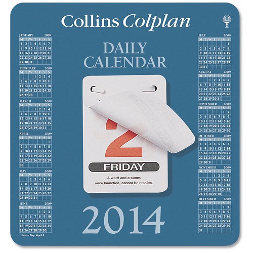 Collins Colplan 2014 Daily Block Calendar Tearoff Pages 12 Months