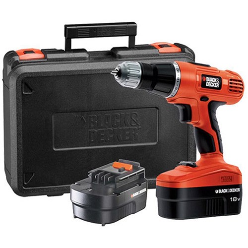 Black & Decker Cordless Hammer Drill / Kitbox / 2 Gears / 18v