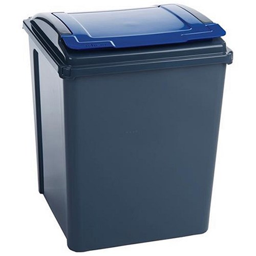 Recycle Bin / 50 Litres / Blue Lift Lid