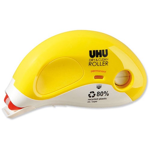 UHU Glue Roller Dry and Clean Permanent Refillable Immediate Bond