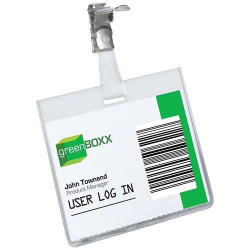 Durable Name Badges Security with Rotating Clip 60x90mm [Pack 25]