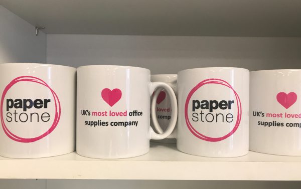 Paperstone branded mugs