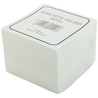 ValueX Essentials Cube Note Block Memo Paper Refill, 90x90mm, White