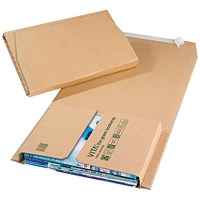 Vita Purely Packaging Green Bookwrap Peel and Seal 310x250x70mm Manilla (Pack 25) BWM06