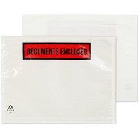 Blake Packaging Envelopes DL Document Enclosed Wallet Printed Clear Peel and Seal 30mu 235x132mm (Pack 1000) - PDE32