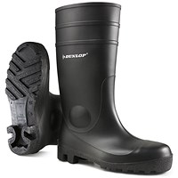 Dunlop Protomaster Full Safety PVC Wellington Boots, Black, 9