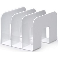 Durable Trend Magazine Stand Desk File Holder Document Book Organiser, White