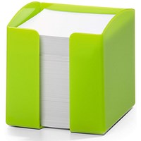 Durable Trend Note Box Cube and 800 Sheet Memo Pad, Green