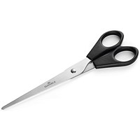 Durable Stainless Steel Multi Purpose Ergonomic Office Paper Scissors, 177mm, Black