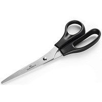 Durable Stainless Steel Multi Purpose Ergonomic Office Paper Scissors, 203mm, Black