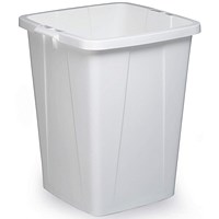 Durable Durabin Square Food & Freezer Safe Waste Recycling Bin, 90 Litre, White