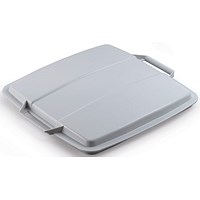 Durable Durabin Square Recycling Bin Lid, Food & Freezer Safe, 90 Litre, Grey