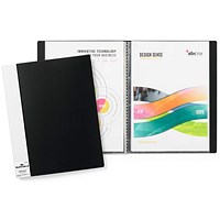 Durable Duralook 10 Pocket Display Book Portfolio, A4, Black, Pack of 5