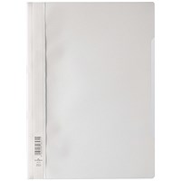 Durable A4 Clear View Project Folder Document Report File, White, Pack of 25