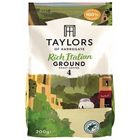 Taylors of Harrogate Rich Italian Ground Coffee, 200g