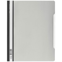 Durable A4+ Clear View Folder, Grey, Pack of 50