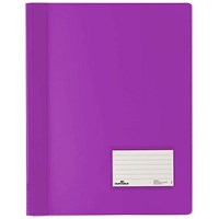 Durable Duralux A4+ Document Project File Report Folder, Purple, Pack of 25