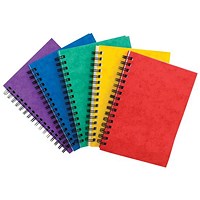 Pukka Pad Pressboard Side Wirebound Pad, A6, Feint Ruled, 120 Pages, Assorted, Pack of 10