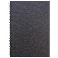 Pukka Pad Pressboard Side Wirebound Pad, A5, Feint Ruled, 120 Pages, Black, Pack of 10