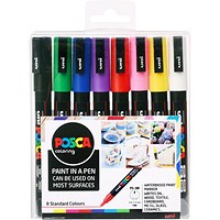 Posca PC-3M Paint Marker Assorted Colours (Pack 8) -