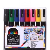 Posca PC-5M Paint Marker Assorted Colours (Pack 8) -