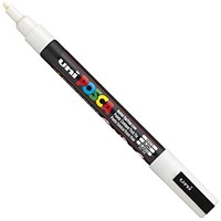 Posca PC-3M Paint Marker Water Based Fine Line Width 0.9 mm - 1.3 mm White (Single Pen) -