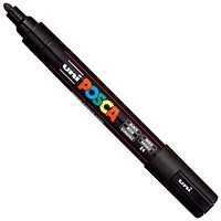 Posca PC-5M Paint Marker Water Based Medium Line Width 1.8 mm - 2.5 mm Black (Single Pen) -