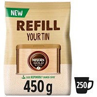 Nescafe Gold Blend Instant Coffee Granules Refill, 450g