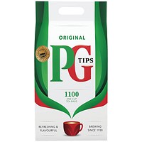 PG Tips One Cup Square Tea Bags (Pack 1100) -