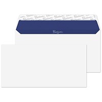 Blake Pure Premium Envelopes DL Super White Wove Wallet Plain Peel and Seal 120gsm 110x220mm (Pack 50) -