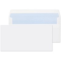 ValueX DL Wallet Envelopes, Plain, Self Seal, 80gsm, White, Pack of 1000