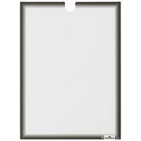 Durable Self Adhesive Easy-Insertion Info Pocket Signage, A4, Grey, Pack of 5