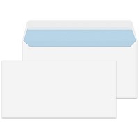 ValueX DL Wallet Envelopes, Plain, Peel and Seal, 100gsm, White, Pack of 500