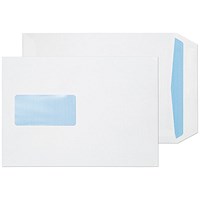 ValueX C5 Pocket Envelopes, Window, Self Seal, 90gsm, White, Pack of 500