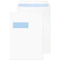 ValueX C4 Pocket Envelopes, Window, Self Seal, 90gsm, White, Pack of 250